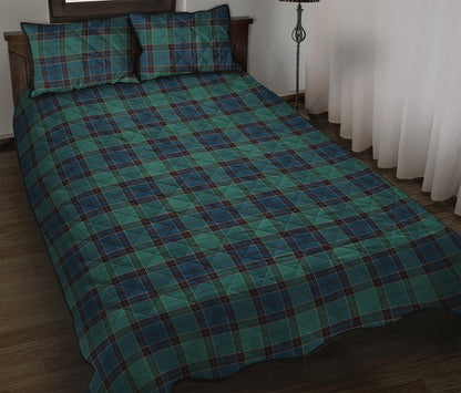 Clan Campbell Tartan Pattern Print Quilt Bed Set