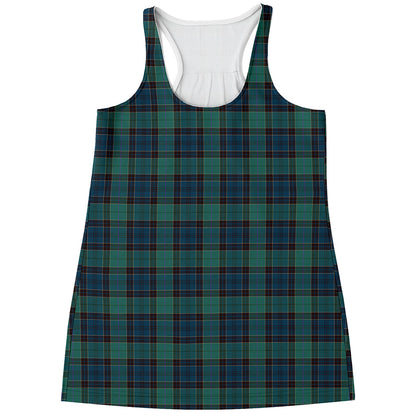 Clan Campbell Tartan Pattern Print Women's Racerback Tank Top