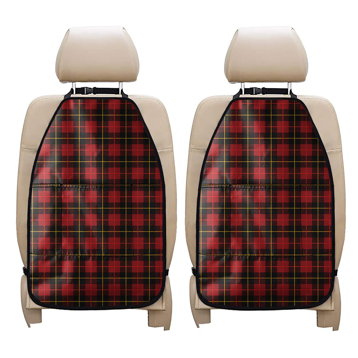 Clan Macqueen Tartan Pattern Print Car Seat Organizers