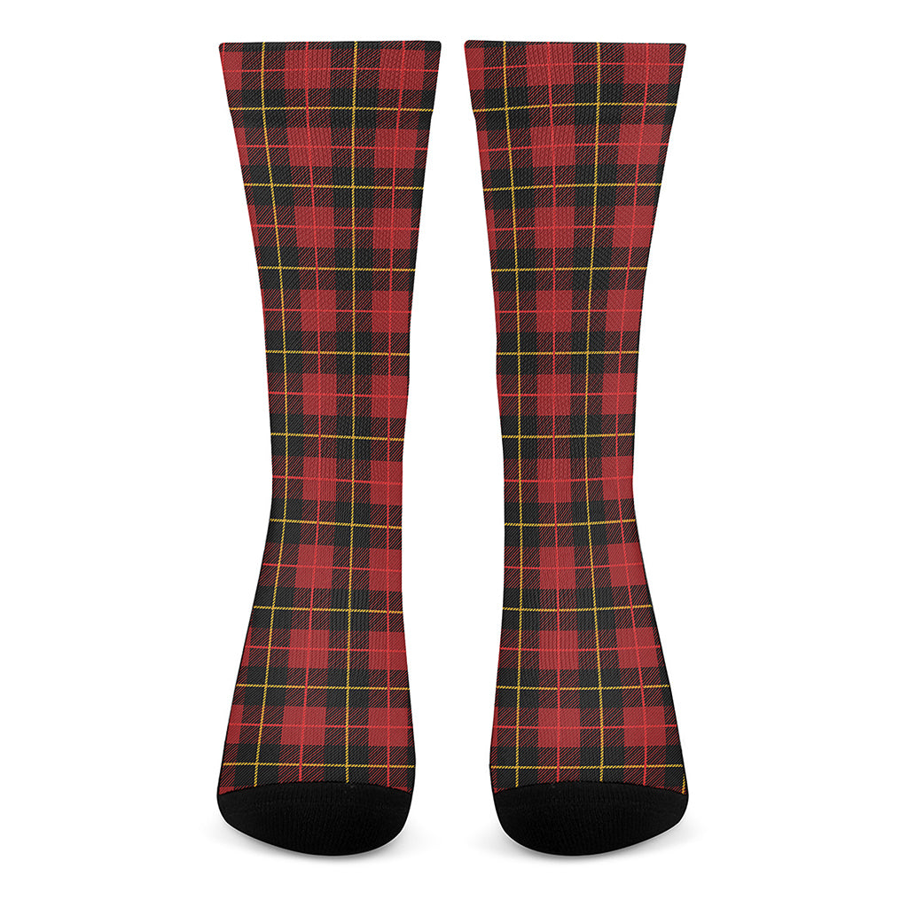 Clan Macqueen Tartan Pattern Print Crew Socks