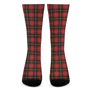 Clan Macqueen Tartan Pattern Print Crew Socks