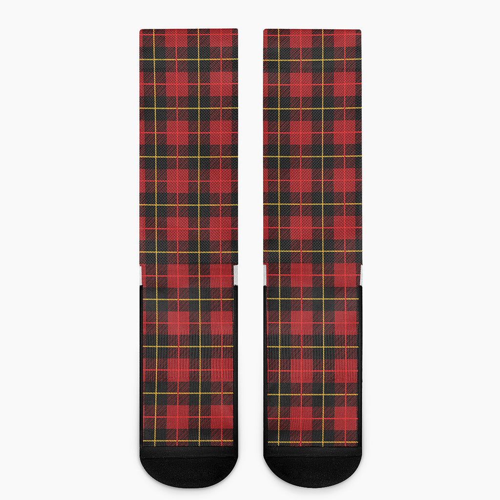 Clan Macqueen Tartan Pattern Print Crew Socks