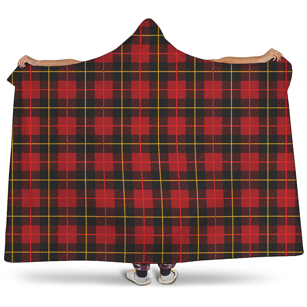 Clan Macqueen Tartan Pattern Print Hooded Blanket