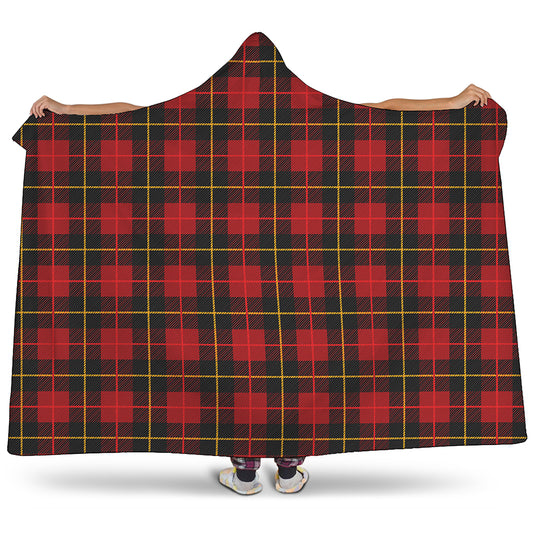 Clan Macqueen Tartan Pattern Print Hooded Blanket