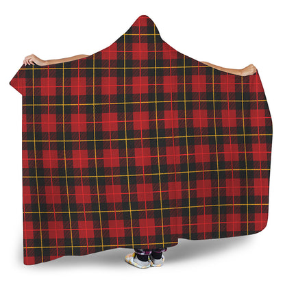 Clan Macqueen Tartan Pattern Print Hooded Blanket