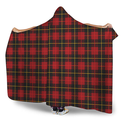 Clan Macqueen Tartan Pattern Print Hooded Blanket