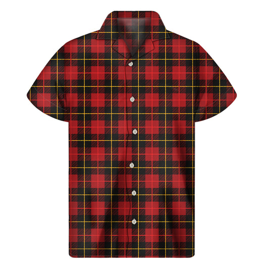 Clan Macqueen Tartan Pattern Print Men's Short Sleeve Shirt