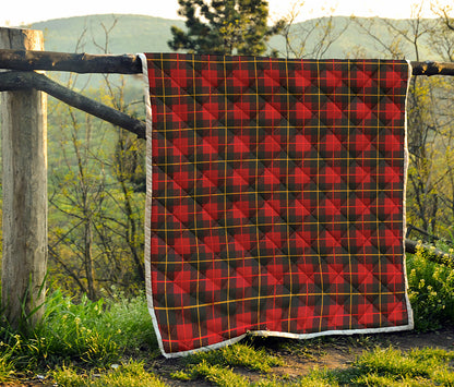 Clan Macqueen Tartan Pattern Print Quilt