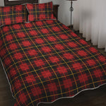 Clan Macqueen Tartan Pattern Print Quilt Bed Set