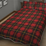 Clan Macqueen Tartan Pattern Print Quilt Bed Set