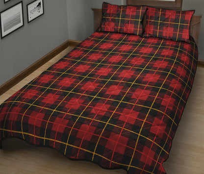 Clan Macqueen Tartan Pattern Print Quilt Bed Set
