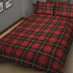 Clan Macqueen Tartan Pattern Print Quilt Bed Set