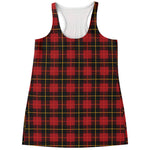 Clan Macqueen Tartan Pattern Print Women's Racerback Tank Top