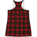 Clan Macqueen Tartan Pattern Print Women's Racerback Tank Top