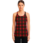 Clan Macqueen Tartan Pattern Print Women's Racerback Tank Top