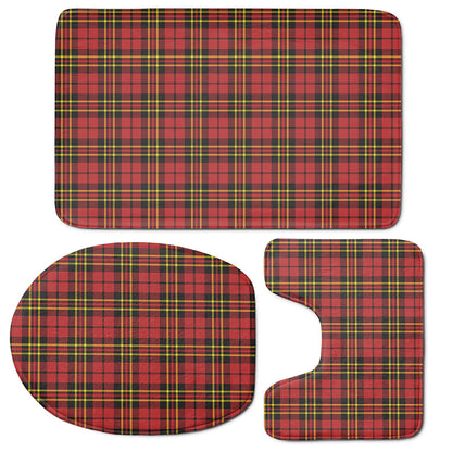 Clan Wallace Scottish Tartan Print 3 Piece Bath Mat Set