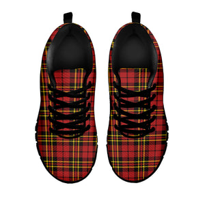 Clan Wallace Scottish Tartan Print Black Sneakers