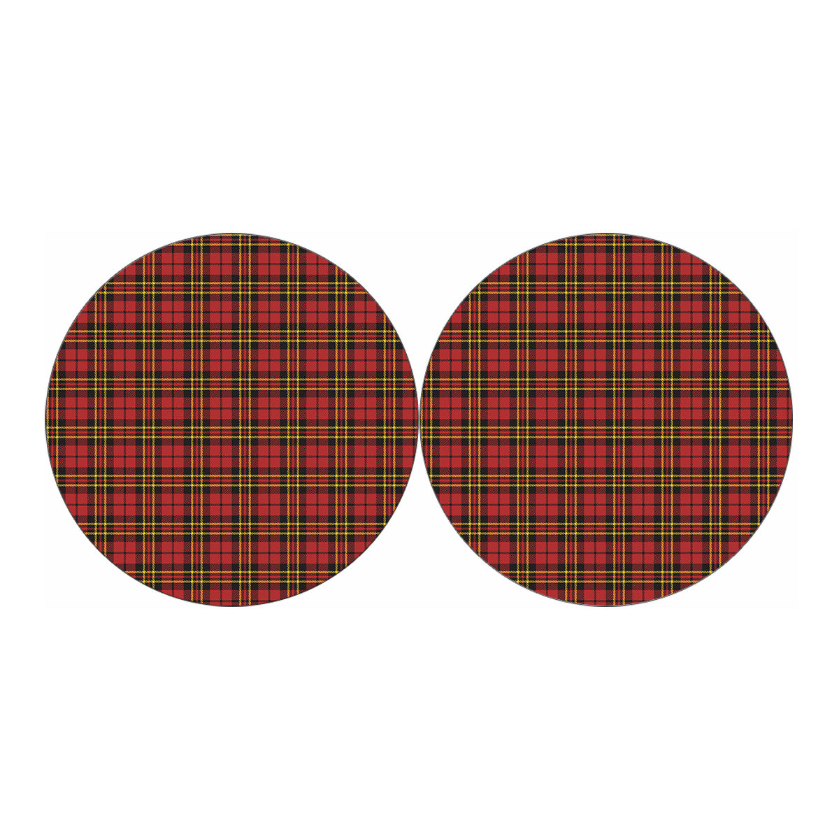 Clan Wallace Scottish Tartan Print Car Coasters