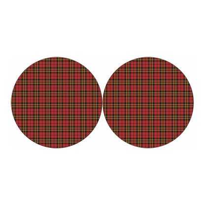 Clan Wallace Scottish Tartan Print Car Coasters