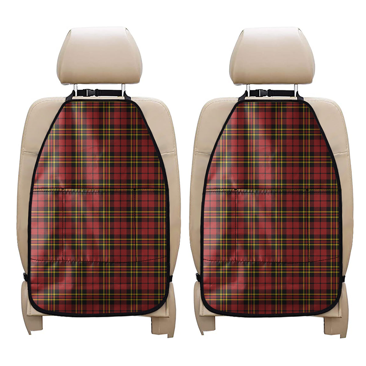 Clan Wallace Scottish Tartan Print Car Seat Organizers