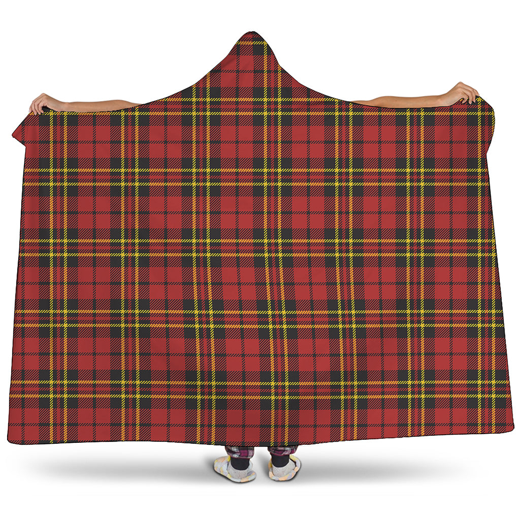 Clan Wallace Scottish Tartan Print Hooded Blanket