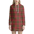 Clan Wallace Scottish Tartan Print Pullover Hoodie Dress