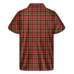 Clan Wallace Scottish Tartan Print Men's Short Sleeve Shirt