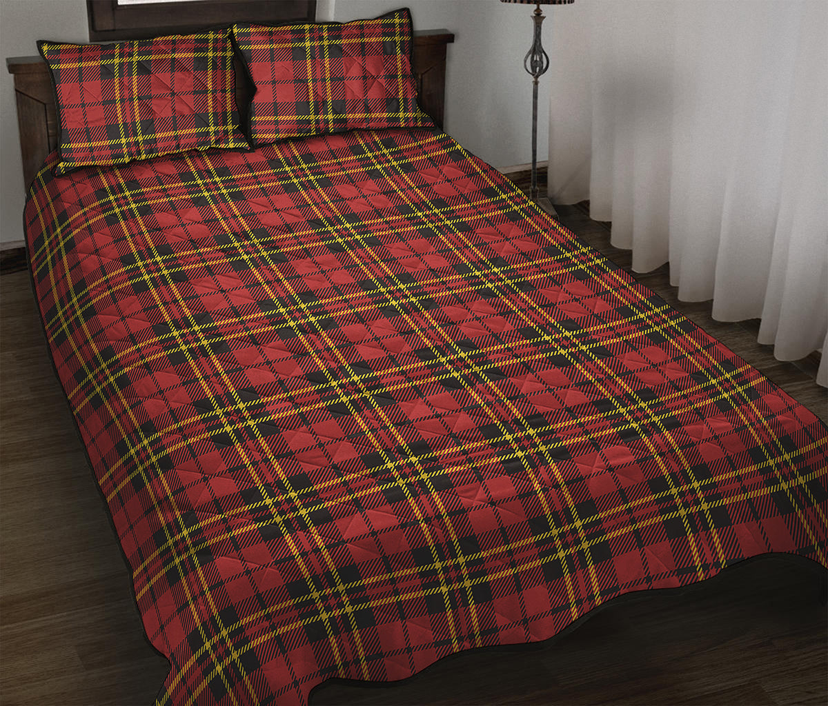 Clan Wallace Scottish Tartan Print Quilt Bed Set