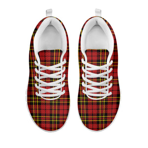 Clan Wallace Scottish Tartan Print White Sneakers