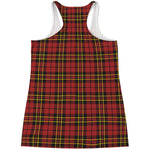 Clan Wallace Scottish Tartan Print Women's Racerback Tank Top