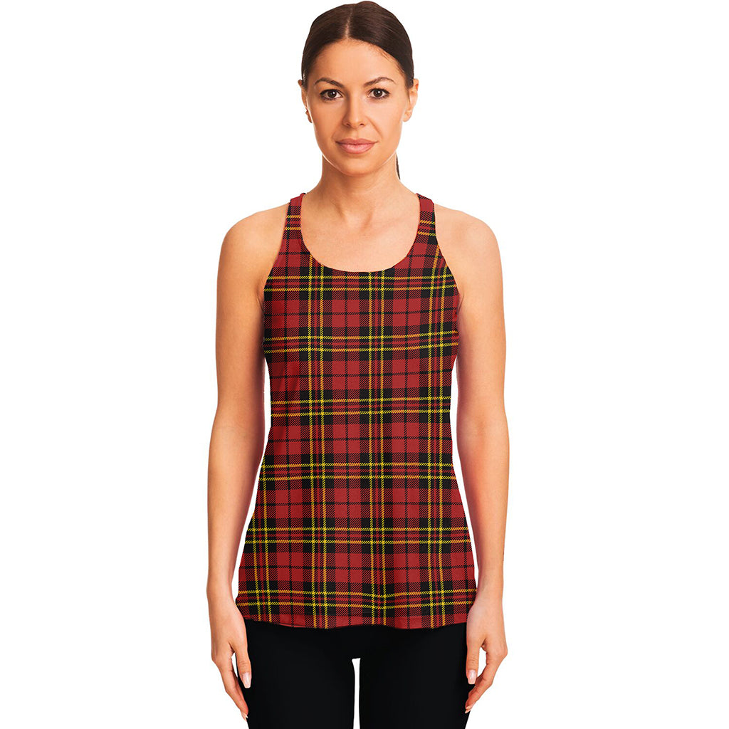 Clan Wallace Scottish Tartan Print Women's Racerback Tank Top