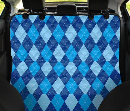 Classic Blue Argyle Pattern Print Pet Car Back Seat Cover