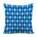 Classic Blue Argyle Pattern Print Pillow Cover