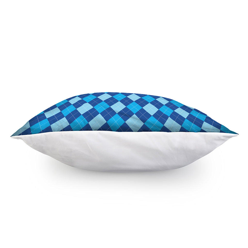 Classic Blue Argyle Pattern Print Pillow Cover