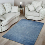 Classic Blue Denim Jeans Print Area Rug