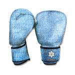 Classic Blue Denim Jeans Print Boxing Gloves