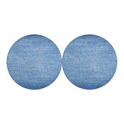 Classic Blue Denim Jeans Print Car Coasters