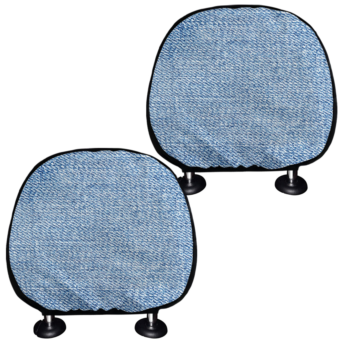 Classic Blue Denim Jeans Print Car Headrest Covers