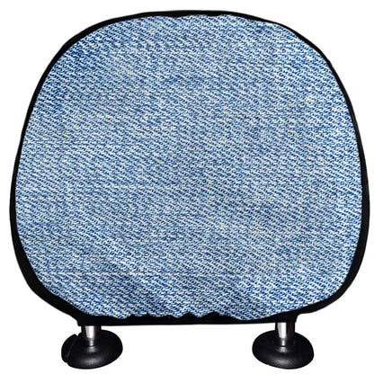 Classic Blue Denim Jeans Print Car Headrest Covers