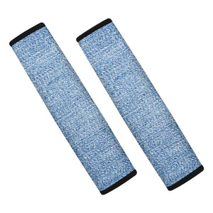 Classic Blue Denim Jeans Print Car Seat Belt Covers