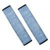 Classic Blue Denim Jeans Print Car Seat Belt Covers