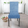Classic Blue Denim Jeans Print Dining Chair Slipcover