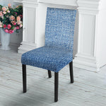 Classic Blue Denim Jeans Print Dining Chair Slipcover