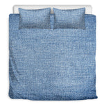 Classic Blue Denim Jeans Print Duvet Cover Bedding Set