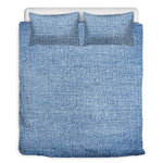 Classic Blue Denim Jeans Print Duvet Cover Bedding Set
