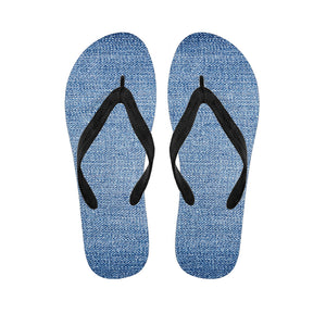 Classic Blue Denim Jeans Print Flip Flops