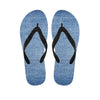 Classic Blue Denim Jeans Print Flip Flops