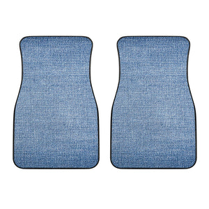 Classic Blue Denim Jeans Print Front Car Floor Mats