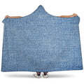 Classic Blue Denim Jeans Print Hooded Blanket