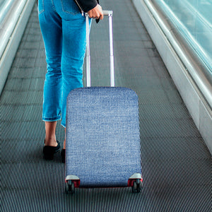 Classic Blue Denim Jeans Print Luggage Cover